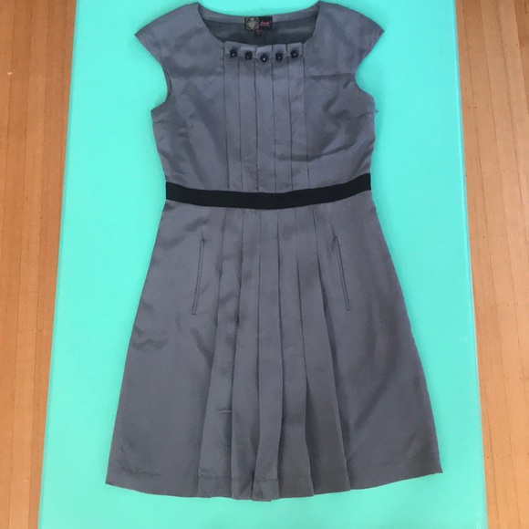 Tracy Reese grey pleated silk dress - Picture 2 of 7